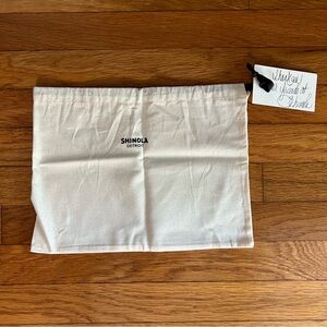 NEW Shinola Cream Canvas Drawstring Dust Pouch